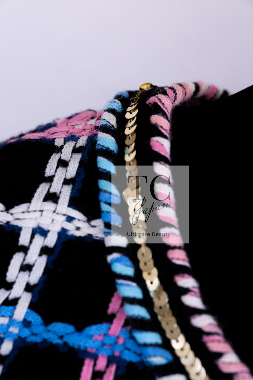 CHANEL 22S Black Mix Color Check Cotton Jacket 42 シャネル ブラック ミックスカラー チェック コットン ジャケット 即発