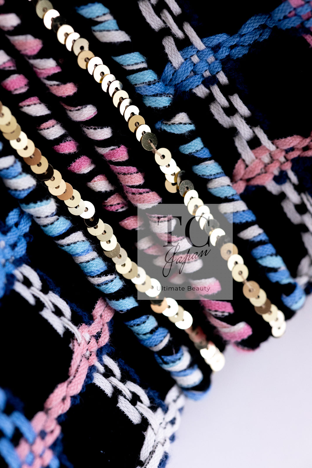 CHANEL 22S Black Mix Color Check Cotton Jacket 42 シャネル ブラック ミックスカラー チェック コットン ジャケット 即発