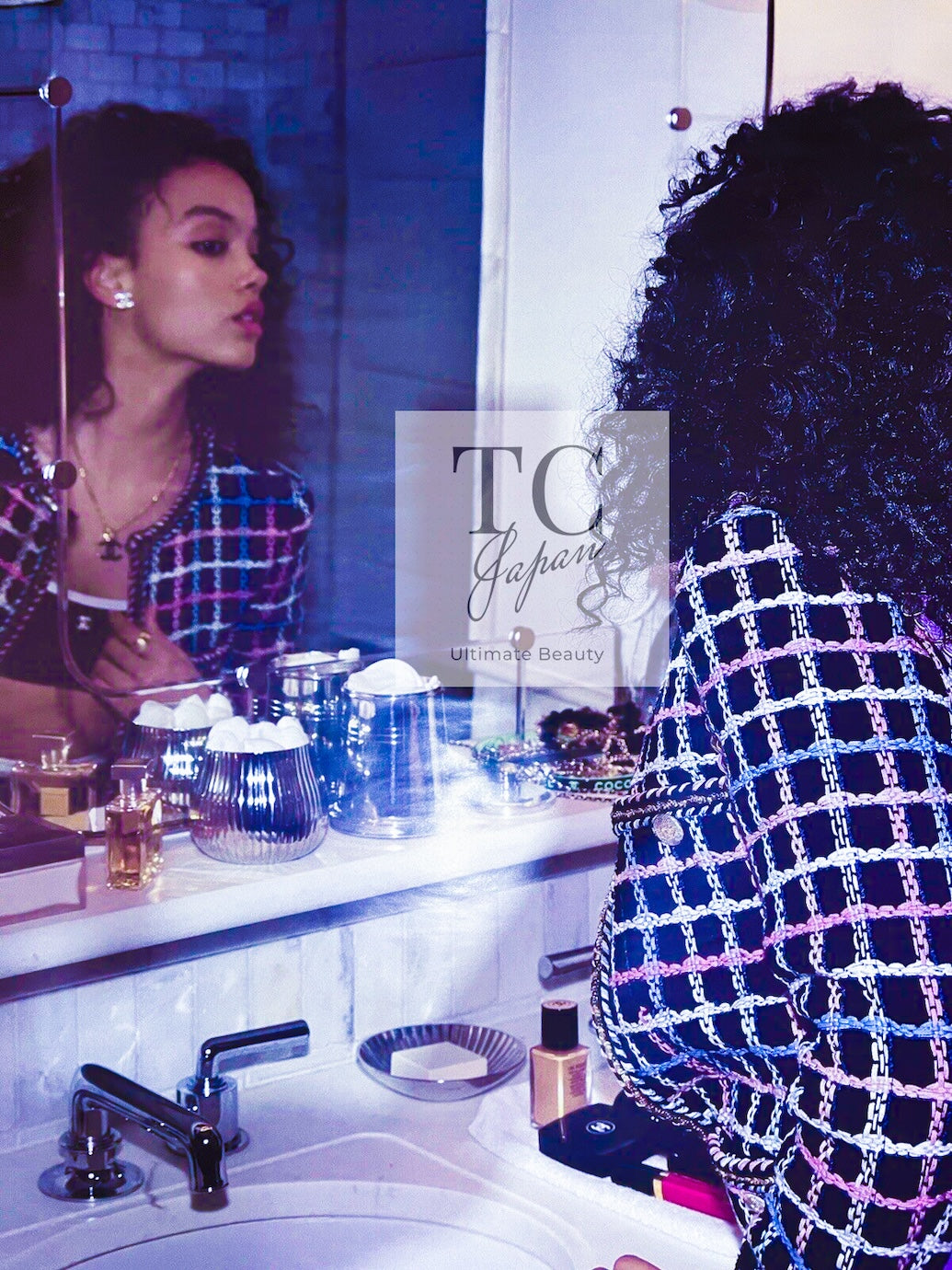 CHANEL 22S Black Mix Color Check Cotton Jacket 42 シャネル ブラック ミックスカラー チェック コットン ジャケット 即発