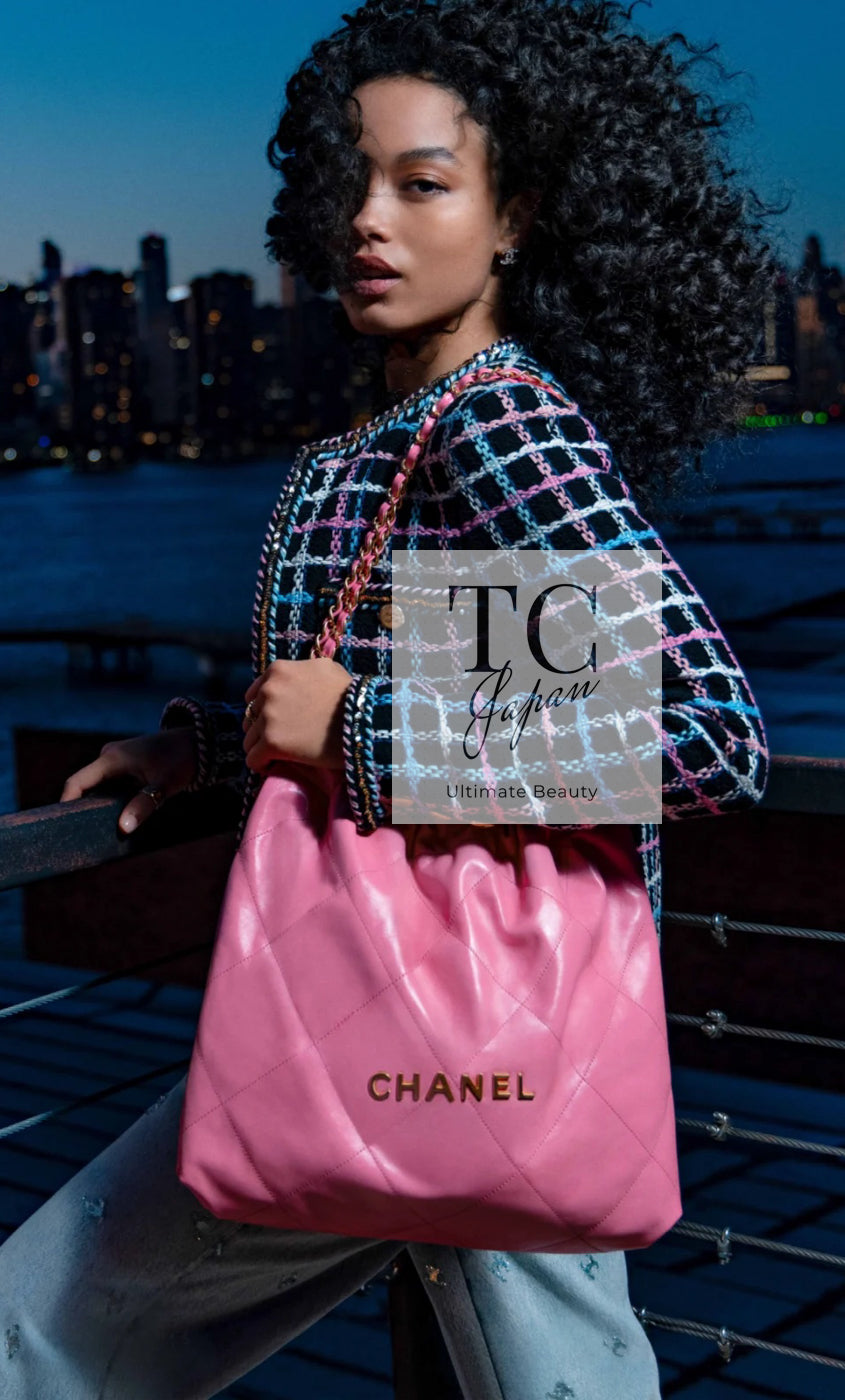 CHANEL 22S Black Mix Color Check Cotton Jacket 42 シャネル ブラック ミックスカラー チェック コットン ジャケット 即発