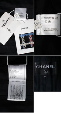 CHANEL 22S Black Mix Color Check Cotton Jacket 42 シャネル ブラック ミックスカラー チェック コットン ジャケット 即発