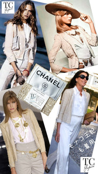 CHANEL 03S Beige Silk Cropped Cardigan Jacket 36 44 シャネル ベージュ シルク クロップド カーディガン ジャケット 即発