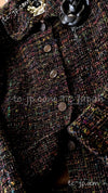 CHANEL 98A Vintage Brown Multicolor Tweed Jacket 38 シャネル ブラウン マルチカラー ツイード ジャケット 即発