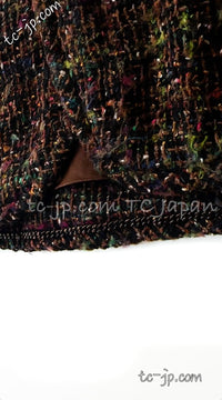 CHANEL 98A Vintage Brown Multicolor Tweed Jacket 38 シャネル ブラウン マルチカラー ツイード ジャケット 即発