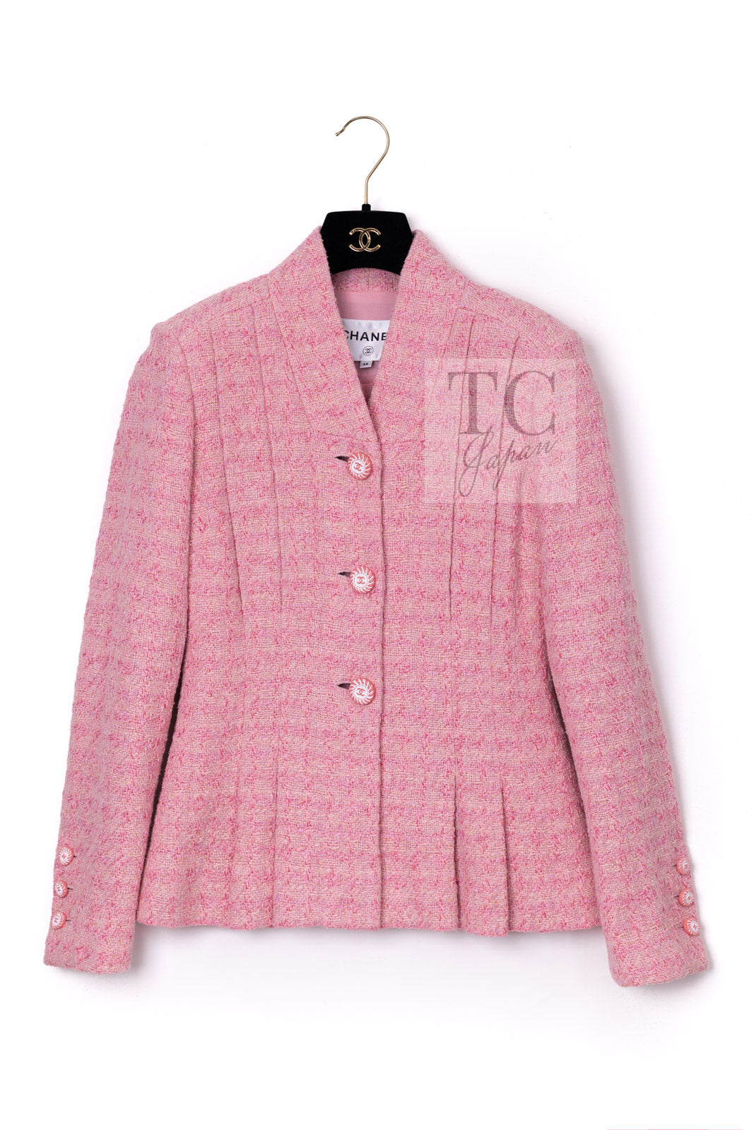 CHANEL 19C Pink La Pausa Silk Blazer Jacket 38 シャネル ピンク ラ パウザ シルク ブレザー ジャケット