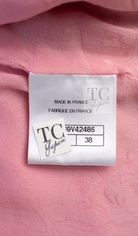 CHANEL 19C Pink La Pausa Silk Blazer Jacket 38 シャネル ピンク ラ パウザ シルク ブレザー ジャケット