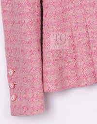 CHANEL 19C Pink La Pausa Silk Blazer Jacket 38 シャネル ピンク ラ パウザ シルク ブレザー ジャケット