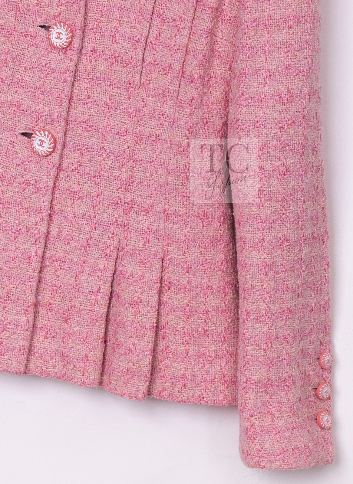 CHANEL 19C Pink La Pausa Silk Blazer Jacket 38 シャネル ピンク ラ パウザ シルク ブレザー ジャケット