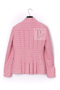 CHANEL 19C Pink La Pausa Silk Blazer Jacket 38 シャネル ピンク ラ パウザ シルク ブレザー ジャケット