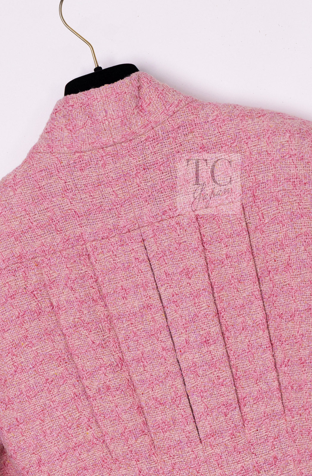 CHANEL 19C Pink La Pausa Silk Blazer Jacket 38 シャネル ピンク ラ パウザ シルク ブレザー ジャケット