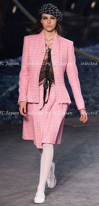 CHANEL 19C Pink La Pausa Silk Blazer Jacket 38 シャネル ピンク ラ パウザ シルク ブレザー ジャケット