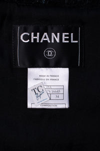 CHANEL 05PF Black Gary Fringe Trim Tweed Jacket 34 38 40 シャネル ブラック グレー フリンジトリム ツイード ジャケット 即発 - TC JAPAN