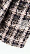 CHANEL 19PS Pink Beige Mix Cotton Checked Jacket 36 38 シャネル ピンク ベージュ ミックス コットン チェック ジャケット 即発