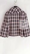 CHANEL 19PS Pink Beige Mix Cotton Checked Jacket 36 38 シャネル ピンク ベージュ ミックス コットン チェック ジャケット 即発