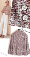 CHANEL 06S Brown White Beige Cotton Tweed Jacket 36 38 シャネル ブラウン ホワイト ベージュ コットン ツイード ジャケット 即発