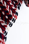 CHANEL 04A Red Navy Tricolore CC Logo Trim Wool Tweed Jacket Skirt Suit 50 ③シャネル レッド ネイビー トリコロール ウール ツイード ジャケット スカート スーツ 即発