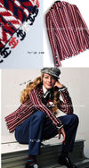 CHANEL 04A Red Navy Tricolore CC Logo Trim Wool Tweed Jacket Skirt Suit 38 ③シャネル レッド ネイビー トリコロール ウール ツイード ジャケット スカート スーツ 即発
