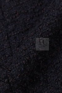 CHANEL Jacket 20A Black Unique Cut Wool Tweed CC Logo Button 34 36 5