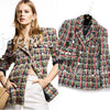 CHANEL 20C Green Orange Navy Mix Sequin Embellishments Tweed Jacket 38 シャネル グリーンオレンジ ネイビーミックスカラー スパンコール ツイード  ジャケット 即発