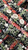CHANEL 20C Green Orange Navy Mix Sequin Embellishments Tweed Jacket 38 シャネル グリーンオレンジ ネイビーミックスカラー スパンコール ツイード  ジャケット 即発