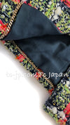 CHANEL 20C Green Orange Navy Mix Sequin Embellishments Tweed Jacket 38 シャネル グリーンオレンジ ネイビーミックスカラー スパンコール ツイード  ジャケット 即発