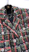 CHANEL 20C Green Orange Navy Mix Sequin Embellishments Tweed Jacket 38 シャネル グリーンオレンジ ネイビーミックスカラー スパンコール ツイード  ジャケット 即発