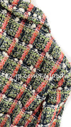 CHANEL 20C Green Orange Navy Mix Sequin Embellishments Tweed Jacket 38 シャネル グリーンオレンジ ネイビーミックスカラー スパンコール ツイード  ジャケット 即発