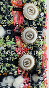 CHANEL 20C Green Orange Navy Mix Sequin Embellishments Tweed Jacket 38 シャネル グリーンオレンジ ネイビーミックスカラー スパンコール ツイード  ジャケット 即発