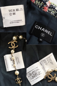 CHANEL 20C Green Orange Navy Mix Sequin Embellishments Tweed Jacket 38 シャネル グリーンオレンジ ネイビーミックスカラー スパンコール ツイード ジャケット 即発