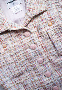 CHANEL 13C Rose Garden Multicolor Lesage Tweed Jacket 34 36 シャネル ローズガーデン マルチカラー ルサージュ 襟付き ツイード ジャケット 即発