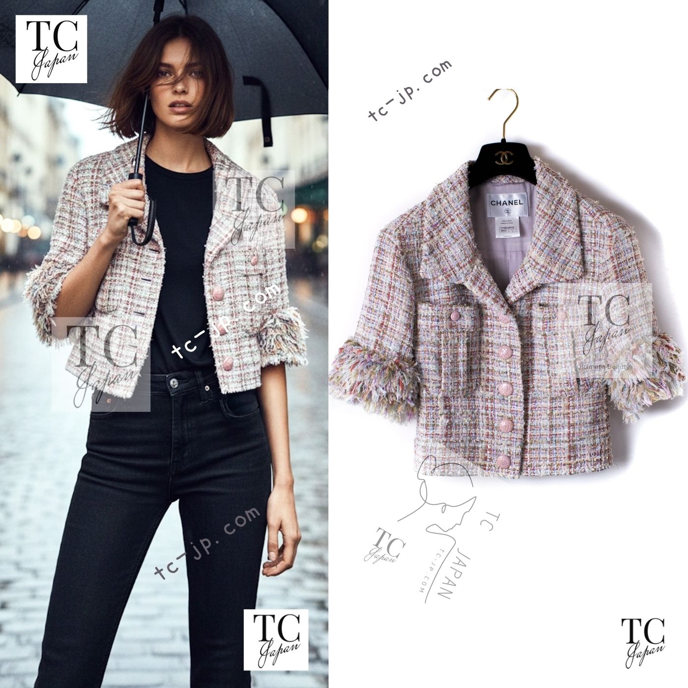 CHANEL 13C Rose Garden Multicolor Lesage Tweed Jacket 34 36 シャネル ローズガーデン マルチカラー ルサージュ 襟付き ツイード ジャケット 即発
