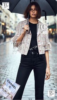 CHANEL 13C Rose Garden Multicolor Lesage Tweed Jacket 36 38 シャネル ローズガーデン マルチカラー ルサージュ 襟付き ツイード ジャケット 即発