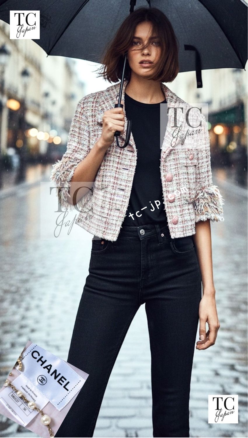 CHANEL 13C Rose Garden Multicolor Lesage Tweed Jacket 36 38 シャネル ローズガーデン マルチカラー ルサージュ 襟付き ツイード ジャケット 即発