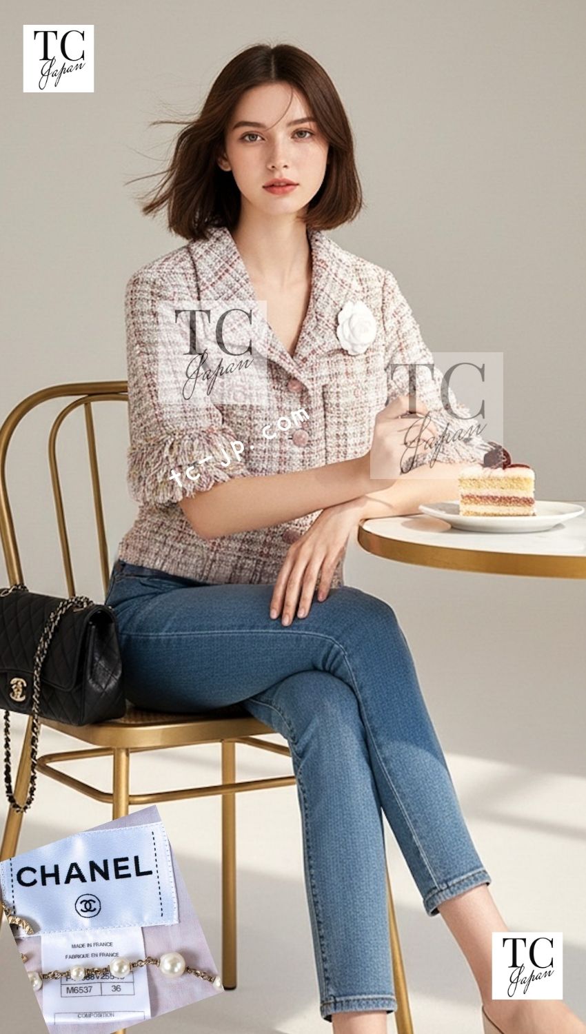 CHANEL 13C Rose Garden Multicolor Lesage Tweed Jacket 36 38 シャネル ローズガーデン マルチカラー ルサージュ 襟付き ツイード ジャケット 即発