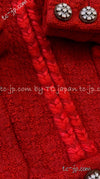 CHANEL 19A Coral Red Zipper Wool Tweed Coat Jacket 36 38 42 シャネル コーラル レッド ジッパー ウール ツイード コート ジャケット 即発