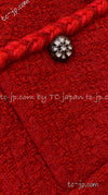 CHANEL 19A Coral Red Zipper Wool Tweed Coat Jacket 36 38 42 シャネル コーラル レッド ジッパー ウール ツイード コート ジャケット 即発