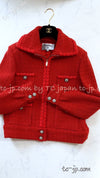 CHANEL 19A Coral Red Zipper Wool Tweed Coat Jacket 36 38 42 シャネル コーラル レッド ジッパー ウール ツイード コート ジャケット 即発