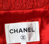 CHANEL 19A Coral Red Zipper Wool Tweed Coat Jacket 36 38 42 シャネル コーラル レッド ジッパー ウール ツイード コート ジャケット 即発