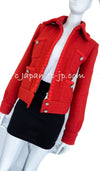 CHANEL 19A Coral Red Zipper Wool Tweed Coat Jacket 36 38 42 シャネル コーラル レッド ジッパー ウール ツイード コート ジャケット 即発