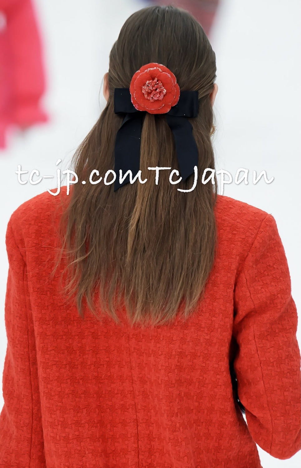 CHANEL 19A Coral Red Zipper Wool Tweed Coat Jacket 36 38 42 シャネル コーラル レッド ジッパー ウール ツイード コート ジャケット 即発