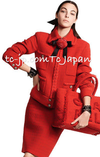 CHANEL 19A Coral Red Zipper Wool Tweed Coat Jacket 36 38 42 シャネル コーラル レッド ジッパー ウール ツイード コート ジャケット 即発