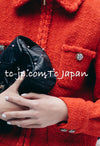 CHANEL 19A Coral Red Zipper Wool Tweed Coat Jacket 36 38 42 シャネル コーラル レッド ジッパー ウール ツイード コート ジャケット 即発