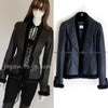CHANEL 02A Charcoal Gray Brown Black Lambskin Leather Rabbit Fur Jacket 34 シャネル チャコールグレー ラムスキン レザー ラビットファー チャコールグレー ブラウン ブラック ジャケット 即発