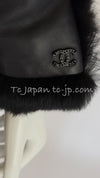 CHANEL 02A Charcoal Gray Brown Black Lambskin Leather Rabbit Fur Jacket 34 シャネル チャコールグレー ラムスキン レザー ラビットファー チャコールグレー ブラウン ブラック ジャケット 即発