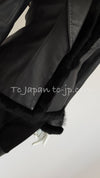 CHANEL 02A Charcoal Gray Brown Black Lambskin Leather Rabbit Fur Jacket 34 シャネル チャコールグレー ラムスキン レザー ラビットファー チャコールグレー ブラウン ブラック ジャケット 即発