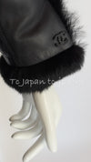 CHANEL 02A Charcoal Gray Brown Black Lambskin Leather Rabbit Fur Jacket 34 シャネル チャコールグレー ラムスキン レザー ラビットファー チャコールグレー ブラウン ブラック ジャケット 即発
