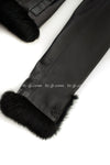 CHANEL 02A Charcoal Gray Brown Black Lambskin Leather Rabbit Fur Jacket 34 シャネル チャコールグレー ラムスキン レザー ラビットファー チャコールグレー ブラウン ブラック ジャケット 即発