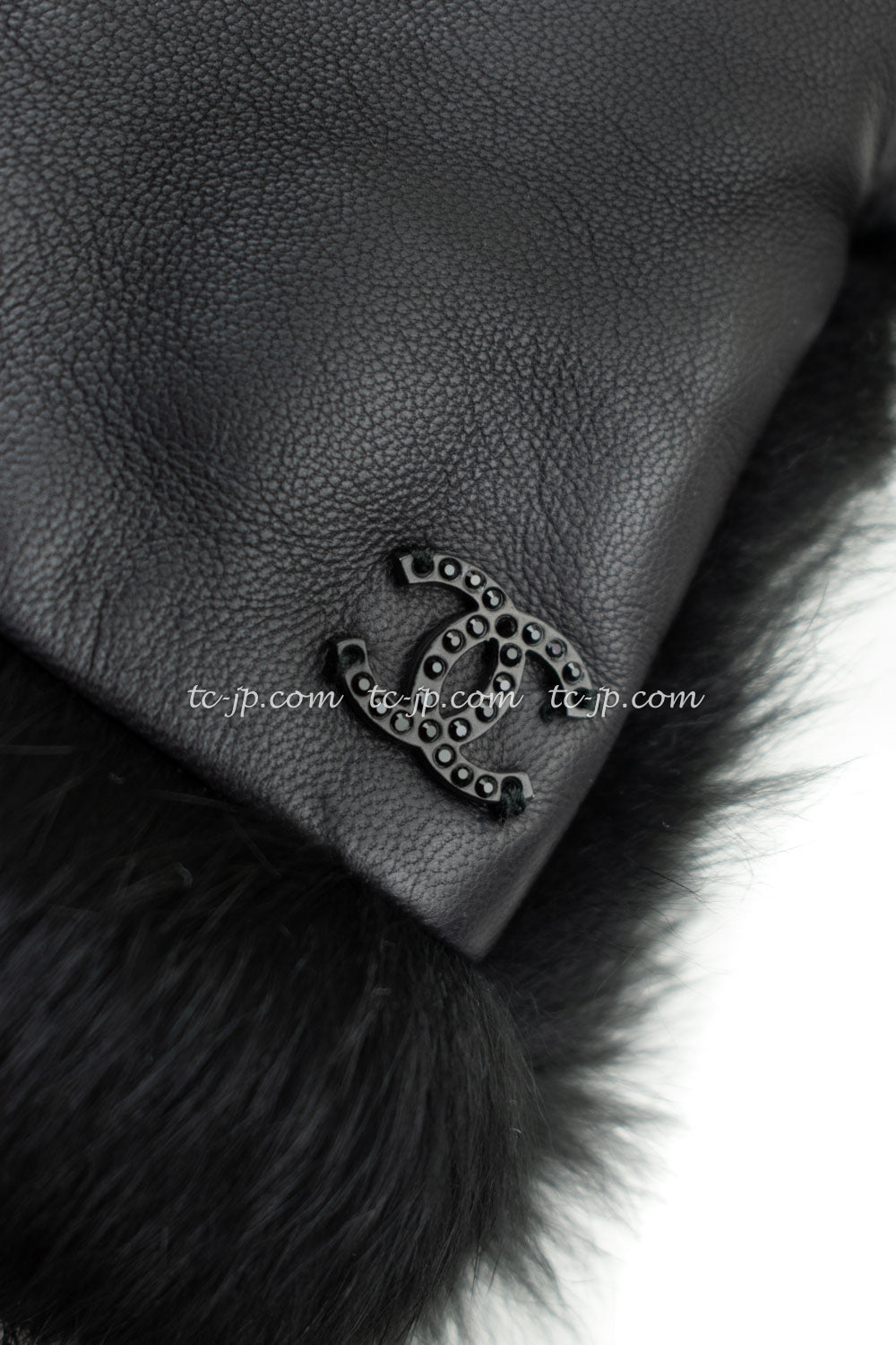 CHANEL 02A Charcoal Gray Brown Black Lambskin Leather Rabbit Fur Jacket 34 シャネル チャコールグレー ラムスキン レザー ラビットファー チャコールグレー ブラウン ブラック ジャケット 即発