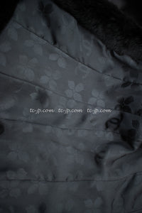 CHANEL 02A Charcoal Gray Brown Black Lambskin Leather Rabbit Fur Jacket 34 シャネル チャコールグレー ラムスキン レザー ラビットファー チャコールグレー ブラウン ブラック ジャケット 即発