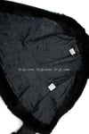 CHANEL 02A Charcoal Gray Brown Black Lambskin Leather Rabbit Fur Jacket 34 シャネル チャコールグレー ラムスキン レザー ラビットファー チャコールグレー ブラウン ブラック ジャケット 即発